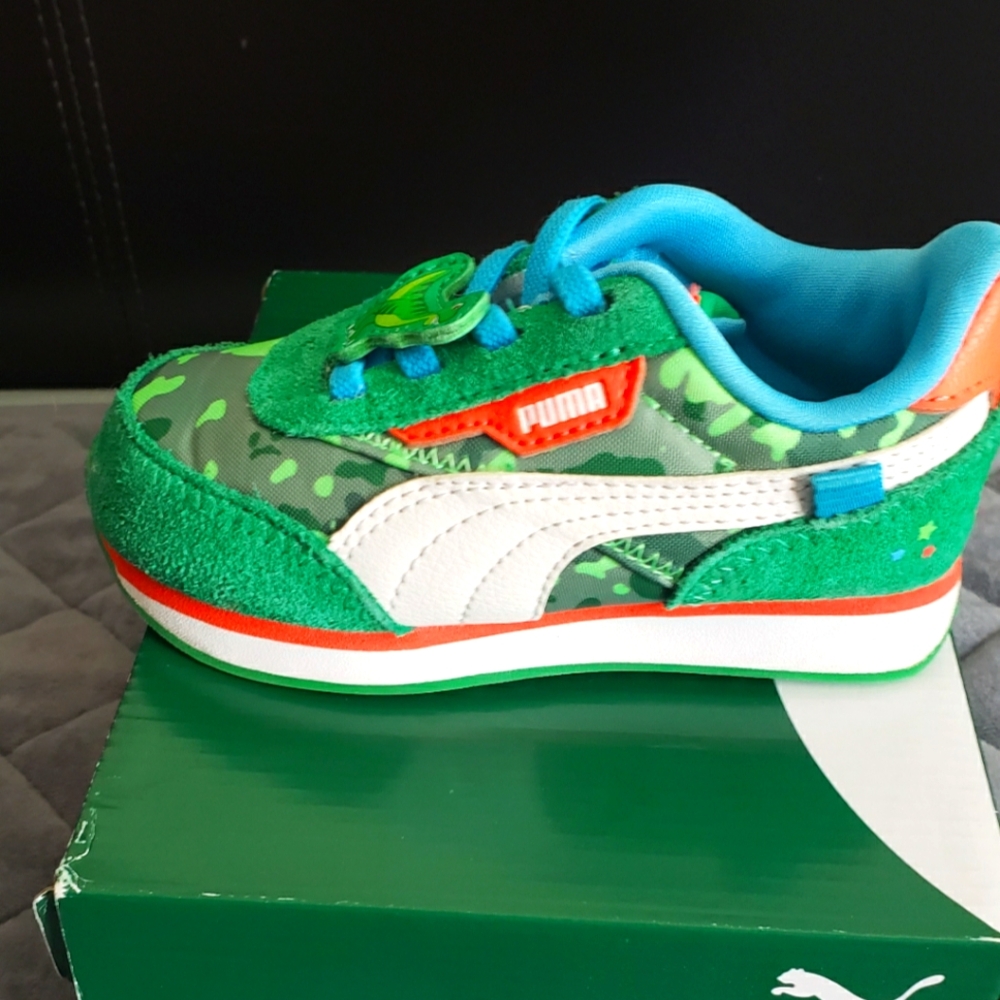 PUMA Coco X Future Rider Lace Up Sneakers Shoes -Green size 8 toddler
